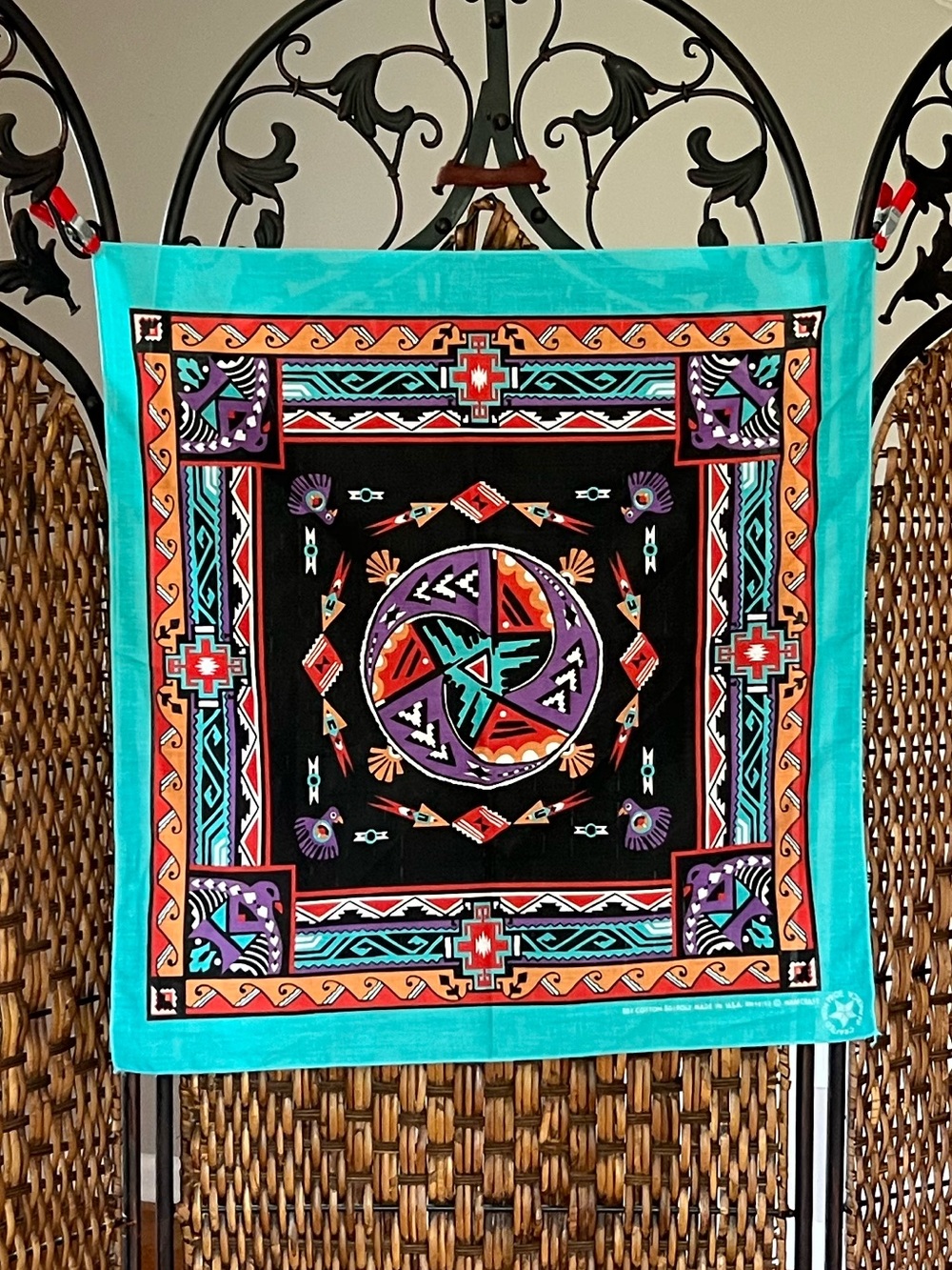 Southwestern Aztec Wamcraft Bandana Cotton Blend